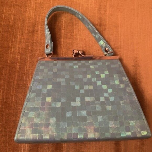 EUC - Electric Blue Y2K handheld Micro tote bag - Picture 2 of 5